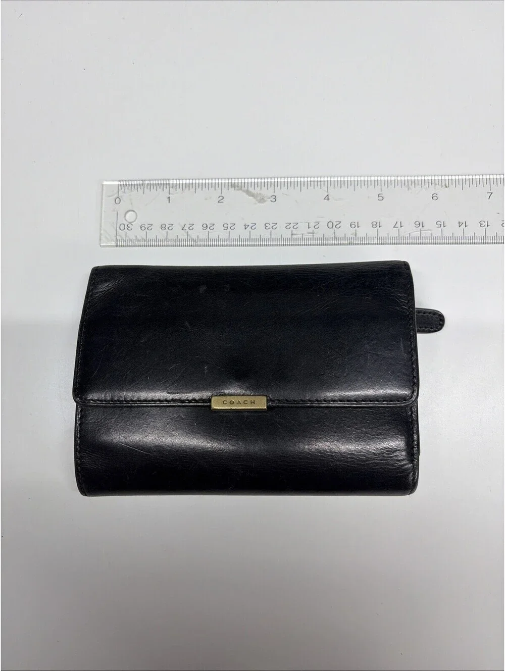 Vintage Coach Black Folding Wallet for Women